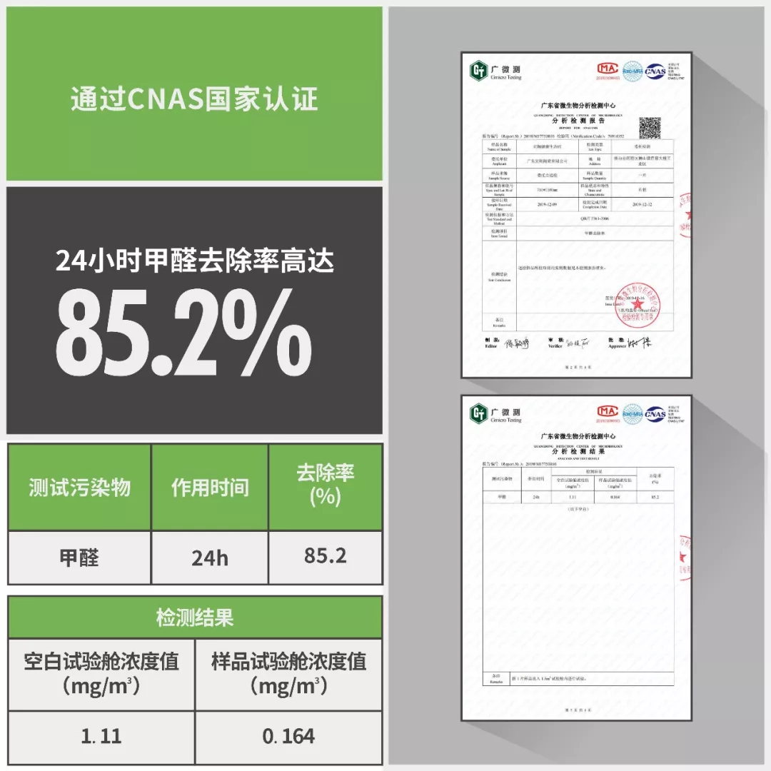 918博天堂安醛手艺甲醛去除率