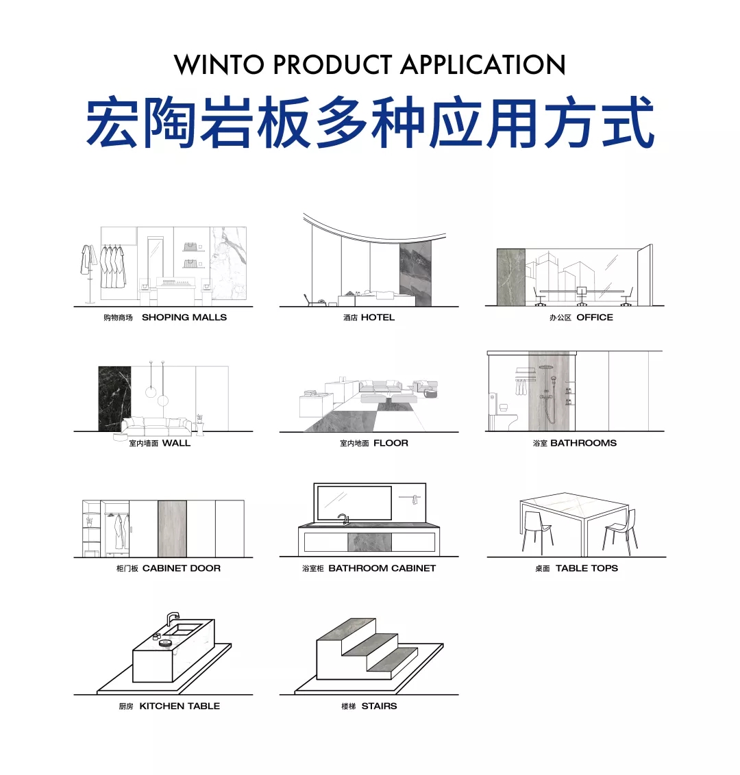 918博天堂岩板多种应用方法